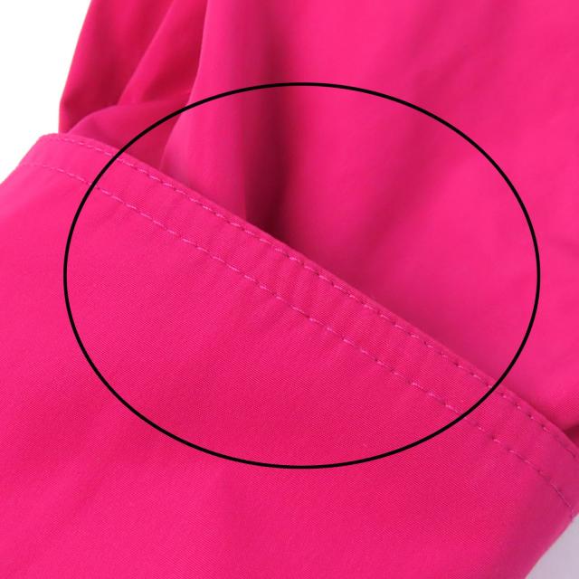 美品△VALENTINO ヴァレンティノ VV0CIH367BR レース刺繍ポケット ロゴボタン ナイロン シャツジャケット レッドピンク XL 正規品 メンズ_8