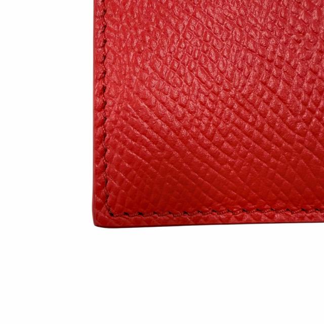 極美品◇CELINE セリーヌ L10083FVO レザー トリオンフ ジップ付き ロングカードケース レッド ゴールド金具 箱・保存袋付き イタリア製_5
