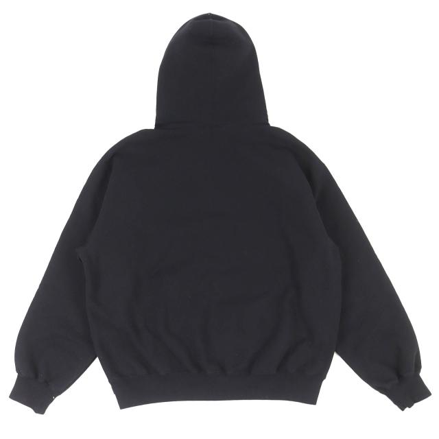 【ドンドン見直し】美品△Supreme シュプリーム FW23SW58 カレッジエイト パッチワークレザー スウェット パーカー ブラック S 正規品_1