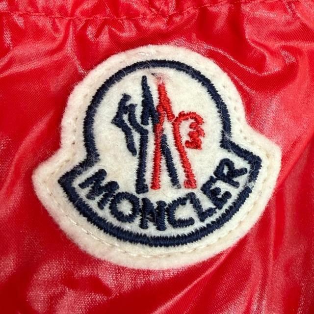 美品▼MONCLER モンクレール E20914182685 BRUEL ブリュエル ロゴ入りボタン フード入 WZIPUP ダウンジャケット レッド 3 正規品 メンズ_5