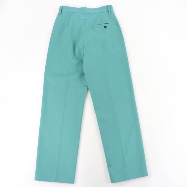 未使用品☆MM6 Maison Margiela エムエムシックス メゾンマルジェラ 24SS S52KA0493 ウールパンツ ブルー 42 伊製 正規品 レディース_1
