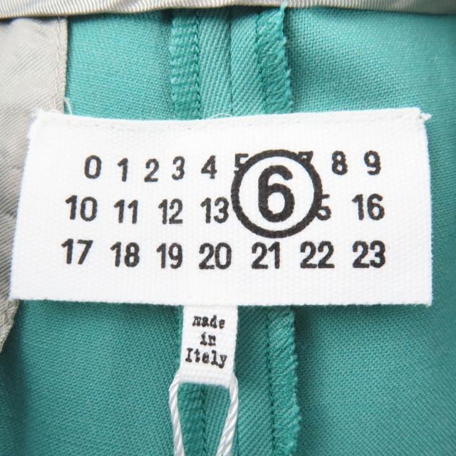 未使用品☆MM6 Maison Margiela エムエムシックス メゾンマルジェラ 24SS S52KA0493 ウールパンツ ブルー 42 伊製 正規品 レディース_6
