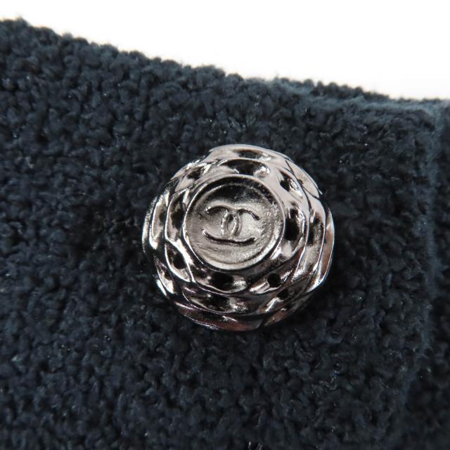 美品☆CHANEL シャネル 09P P34946V22979 コットン ココボタン 裾デザイン タイトスカート ブラック 40 フランス製 正規品 レディース_6
