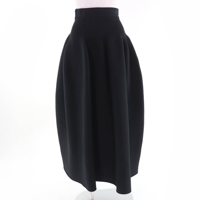 極美品☆CFCL シーエフシーエル CF005KG126 POTTERY SKIRT ロング丈 ニット フレアスカート ブラック 1 日本製 正規品 レディース