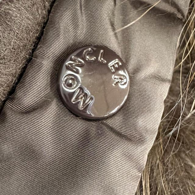 極美品◇MONCLER モンクレール GRILLON 滝沢眞規子着 レザー使い トグルボタン ラクーンファー付 ダウンジャケット 茶 0 レディース_5