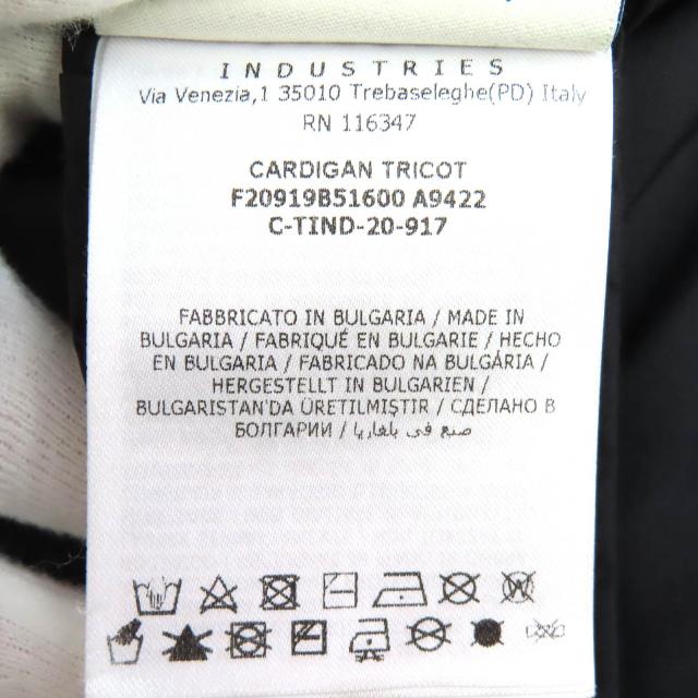 極美品△MONCLER モンクレール CARDIGAN TRICOT フロントロゴ ニット切替 ZIP UP ダウンジャケット ブラック S ブルガリア製 正規品_8