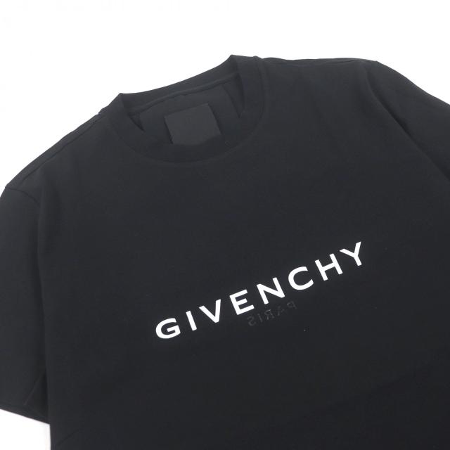 未使用品□GIVENCHY ジバンシィ BM71653Y6B コットン100% リバースロゴ SLIM FIT 半袖Ｔシャツ カットソー ブラック S 正規品 メンズ_1