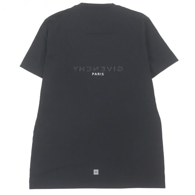 未使用品□GIVENCHY ジバンシィ BM71653Y6B コットン100% リバースロゴ SLIM FIT 半袖Ｔシャツ カットソー ブラック S 正規品 メンズ_2