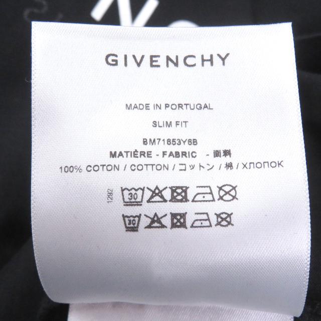 未使用品□GIVENCHY ジバンシィ BM71653Y6B コットン100% リバースロゴ SLIM FIT 半袖Ｔシャツ カットソー ブラック S 正規品 メンズ_6