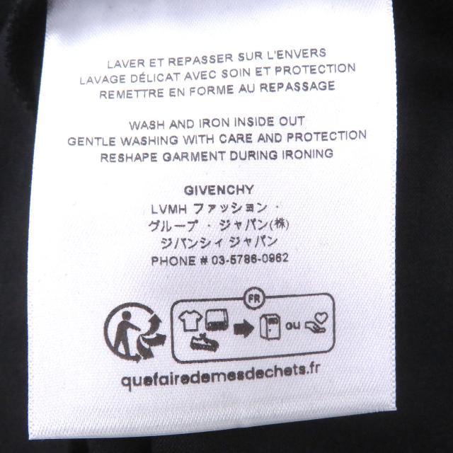 未使用品□GIVENCHY ジバンシィ BM71653Y6B コットン100% リバースロゴ SLIM FIT 半袖Ｔシャツ カットソー ブラック S 正規品 メンズ_7