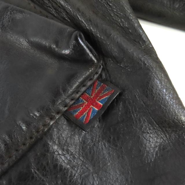 【ドンドン見直し】良品△BELSTAFF ベルスタッフ ゴールドレーベル モーターサイクルコート ロゴプレート ベルト付き レザーコート M_4