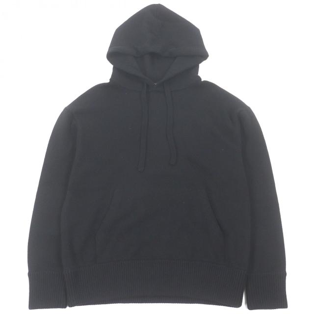 極美品□Zegna ゼニア カシミヤ100％ Oasi cashmere プルオーバー ニットパーカー フーディー ブラック 48 イタリア製 正規品 メンズ