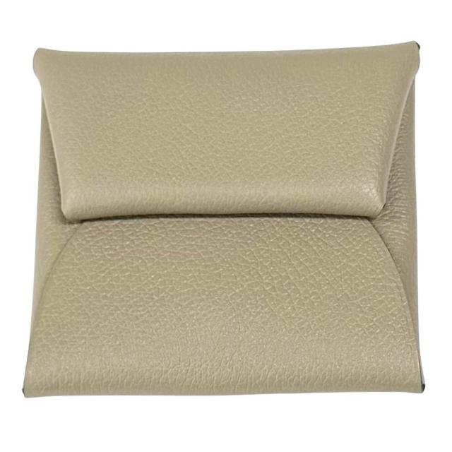 極美品★HERMES エルメス バスティア ベージュマルファ エバーカラー シルバー金具 コインケース W刻印 箱付き フランス製 レディース