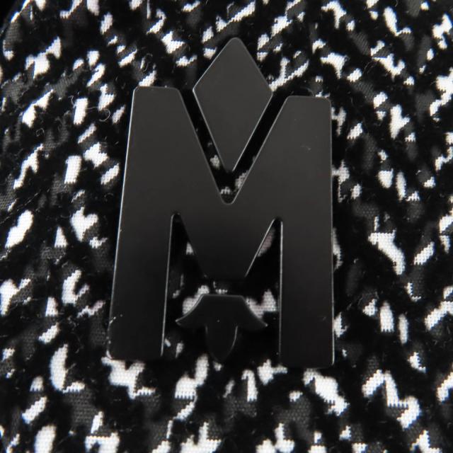 極美品☆MACKAGE マッカージュ 11542225-4A MADALYN-FLP ロゴ金具 ヘリンボーン柄 ダウンジャケット ブラック ホワイト M 正規品_6