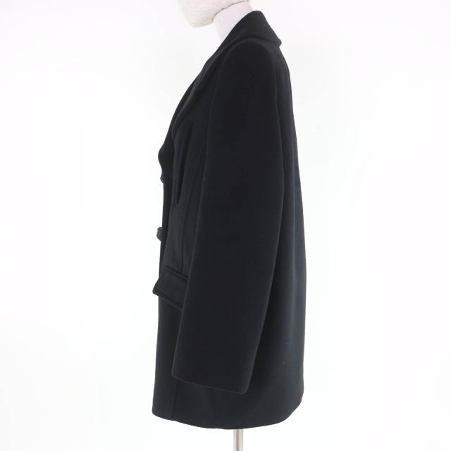 美品☆Alexander McQueen アレキサンダーマックイーン 2023年製 775502 ウール ダブルブレスト コート ブラック 38 正規品 レディース