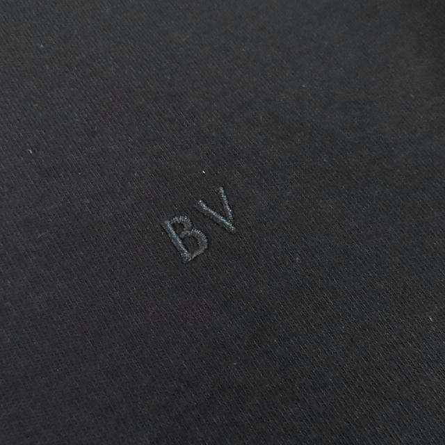 極美品△BOTTEGAVENETA ボッテガヴェネタ 725652 コットン100% ロゴ刺繍 ハイネック 長袖 トップス カットソー ダークネイビー XS 正規品_3