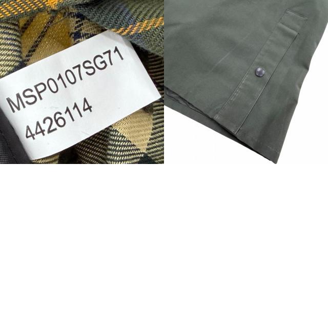 美品▼Barbour バブアー 25AW 252MSP0107 BEDALE ビデイル 2レイヤー 襟コーデュロイ ロゴ刺繍 ZIPUP ノンワックスジャケット 38 正規品_9