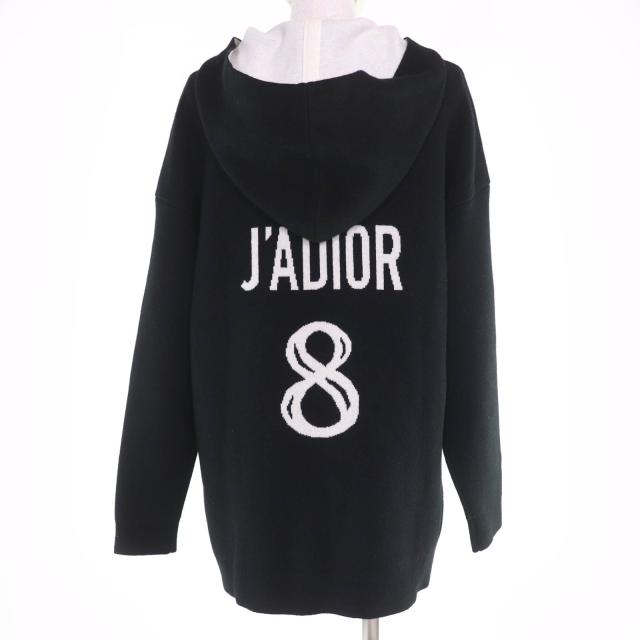 美品☆Christian Dior クリスチャンディオール 844S92AM009 J’ADIOR カシミヤ ニット パーカー ブラック 40 伊製 正規品 レディース_2