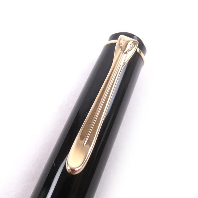 未使用品□PERIKAN ペリカン M200 クラシック Fニブ キャップ式 万年筆 ステーショナリー ブラック マーブルグリーン 箱付き ドイツ製_8