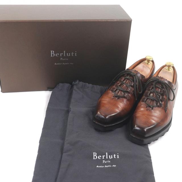 良品□Berluti ベルルッティ パティーヌレザー オルガ期 ニューウルティマ ドレスシューズ ブラウン 7 箱付き イタリア製 メンズ_1