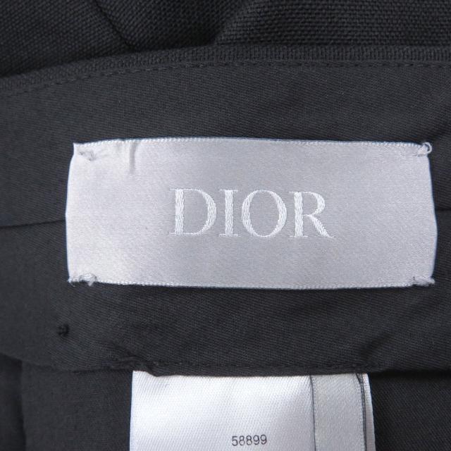 未使用品□DIOR ディオール オム 013C120A4441 ウール モヘア センタープレス スラックス トラウザーズ 黒 46 イタリア製 正規品 メンズ_4