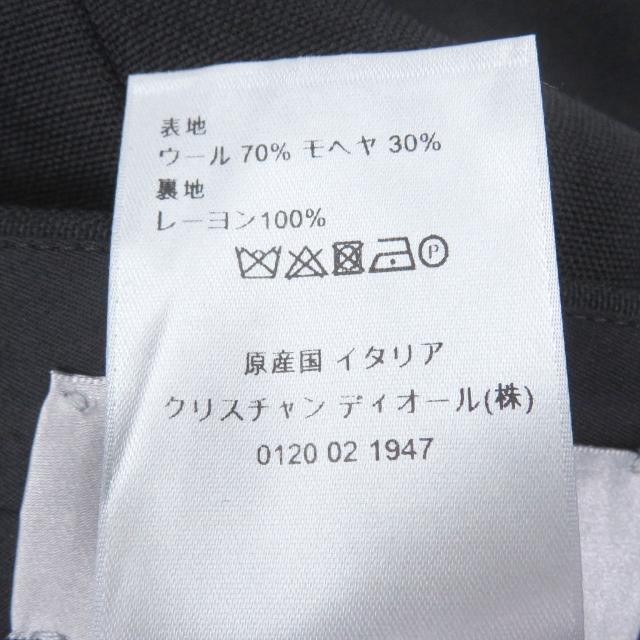 未使用品□DIOR ディオール オム 013C120A4441 ウール モヘア センタープレス スラックス トラウザーズ 黒 46 イタリア製 正規品 メンズ_6