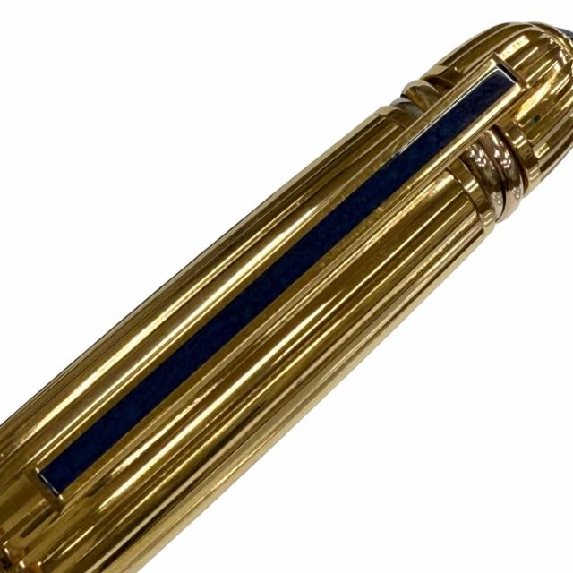 美品▼Cartier カルティエ ヴィンテージ パシャ ドゥ カルティエ 18K ブルージェムストーン Fニブ マーブル柄 万年筆 ネイビー ゴールド_6