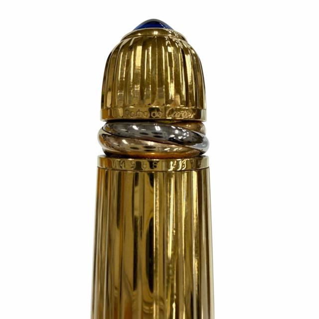 美品▼Cartier カルティエ ヴィンテージ パシャ ドゥ カルティエ 18K ブルージェムストーン Fニブ マーブル柄 万年筆 ネイビー ゴールド_7