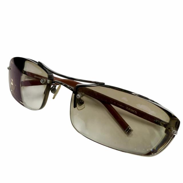 良品▼CHROME HEARTS クロムハーツ AMPED レザー 925 ツーブリッジ グラデーションレンズ アイウェア サングラス 度入り ケース付き_3