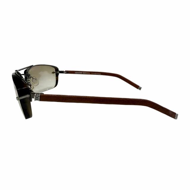 良品▼CHROME HEARTS クロムハーツ AMPED レザー 925 ツーブリッジ グラデーションレンズ アイウェア サングラス 度入り ケース付き_4