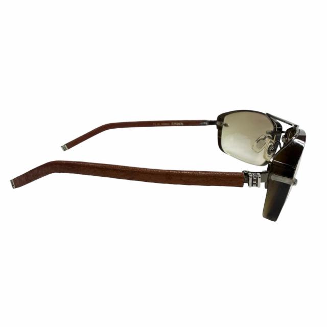 良品▼CHROME HEARTS クロムハーツ AMPED レザー 925 ツーブリッジ グラデーションレンズ アイウェア サングラス 度入り ケース付き_5