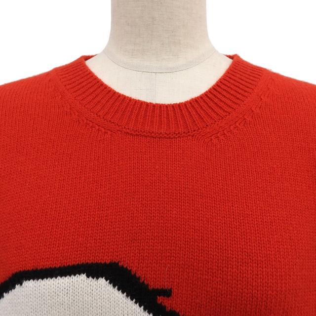 美品▲GUCCI グッチ 439702 ウール100％ Snoopy スヌーピー バックタイガーデザイン ニット セーター XL イタリア製 正規品 レディース