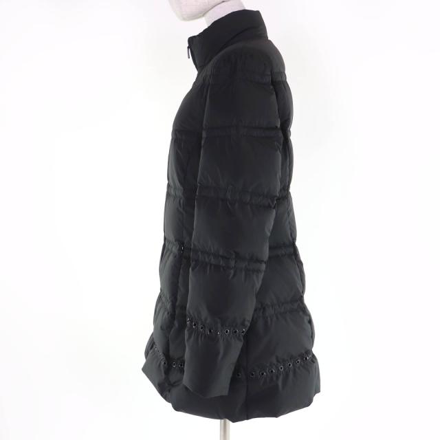 美品☆Salvatore Ferragamo サルヴァトーレフェラガモ ガンチーニ金具 ZIP UP ダウンコート ブラック 40 イタリア製 正規品 レディース_1