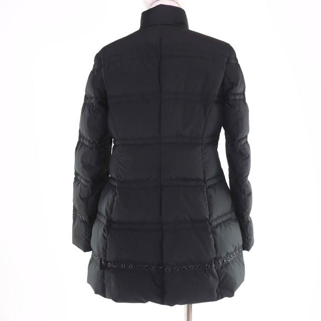 美品☆Salvatore Ferragamo サルヴァトーレフェラガモ ガンチーニ金具 ZIP UP ダウンコート ブラック 40 イタリア製 正規品 レディース_2