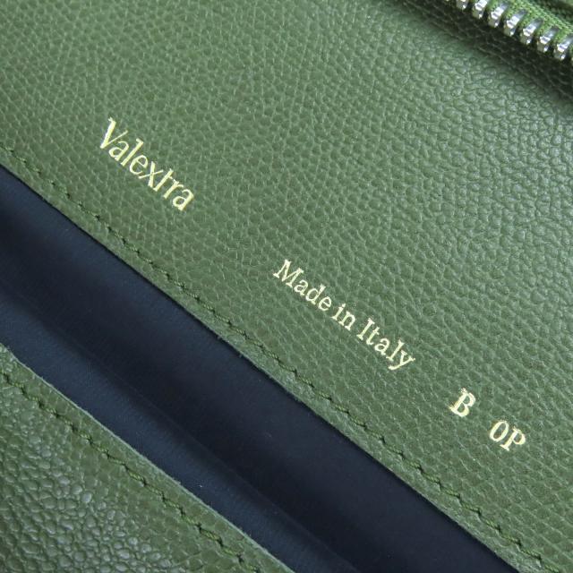 美品△Valextra ヴァレクストラ スリムポートフォリオ レザー ビジネスバッグ ブリーフケース ハンドバッグ カーキ イタリア製 メンズ_8