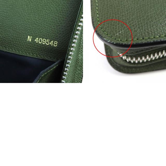 美品△Valextra ヴァレクストラ スリムポートフォリオ レザー ビジネスバッグ ブリーフケース ハンドバッグ カーキ イタリア製 メンズ_9
