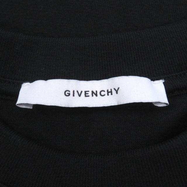極美品□GIVENCHY ジバンシィ BM71MH3YSA コットン ロゴプリント 長袖Ｔシャツ ロングスリーブTシャツ ブラック XS 正規品_4