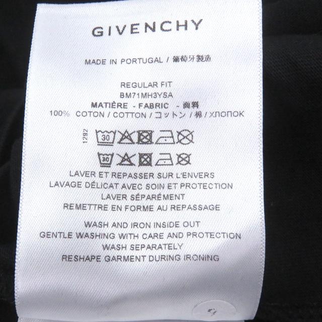 極美品□GIVENCHY ジバンシィ BM71MH3YSA コットン ロゴプリント 長袖Ｔシャツ ロングスリーブTシャツ ブラック XS 正規品_6