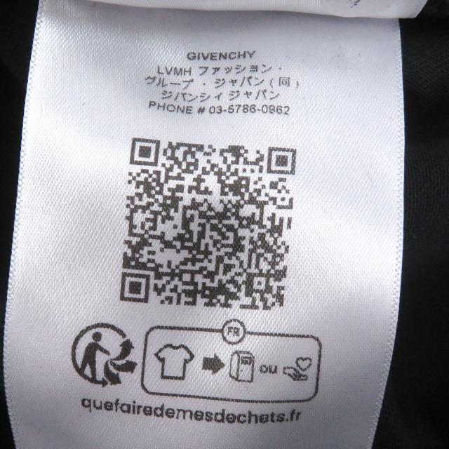 極美品□GIVENCHY ジバンシィ BM71MH3YSA コットン ロゴプリント 長袖Ｔシャツ ロングスリーブTシャツ ブラック XS 正規品_7
