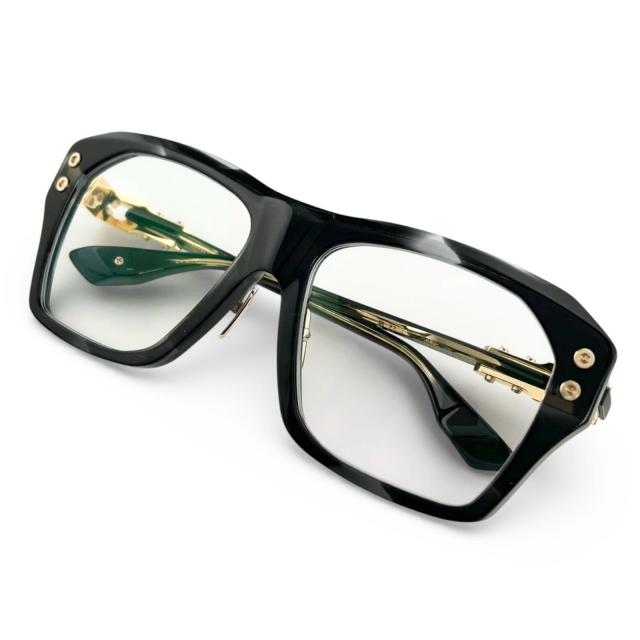 極美品▲DITA ディータ DTX417 GRAND-APX メガネ 眼鏡 アイウェア ブラック ゴールド 57□17 138 日本製 レディース