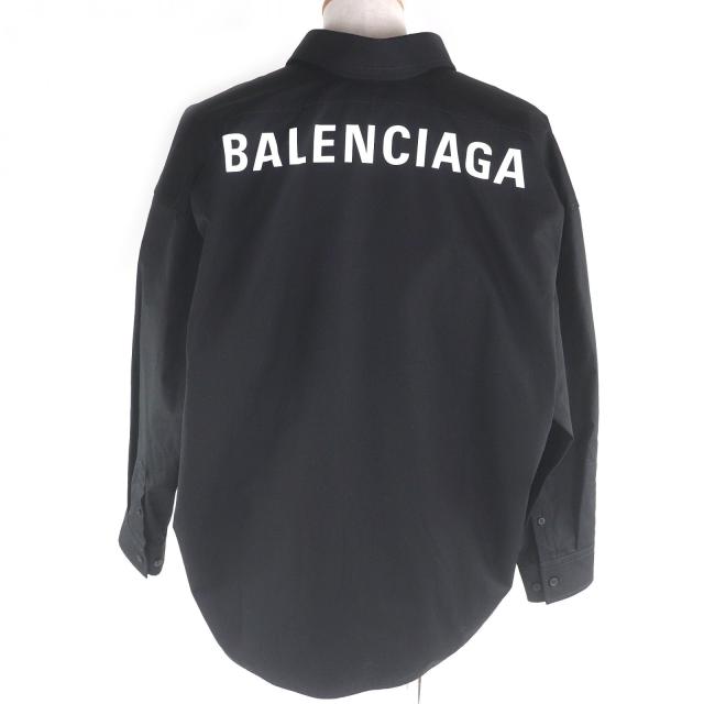 美品□BALENCIAGA バレンシアガ 622050 バックロゴ オーバーサイズ
