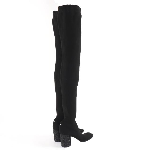 未当てはめる品☆Maison Margiela 22 メゾンマルジェラ22 S58WW0082 Tabi タビ ニーハイブーツ 黒いこと 37.5 イタリア製 箱・保護すること袋付き添い人