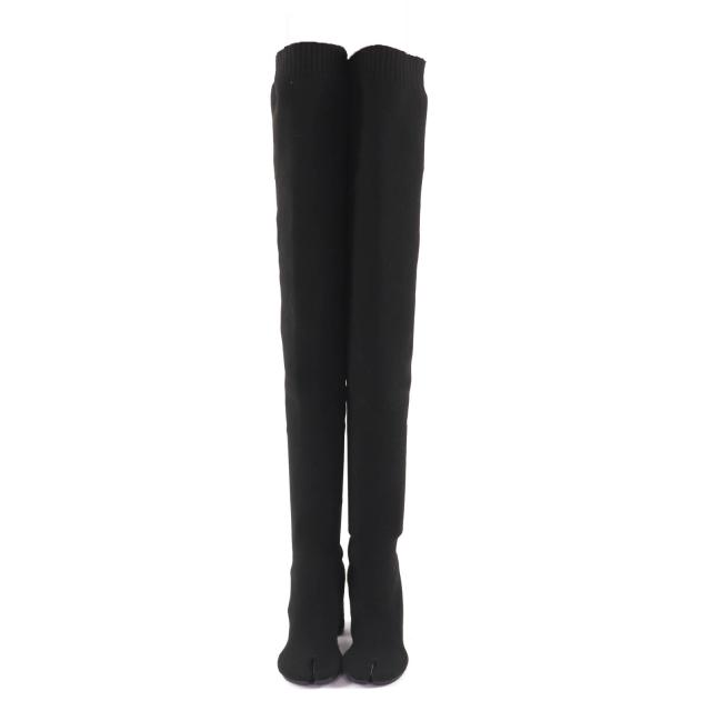 未当てはめる品☆Maison Margiela 22 メゾンマルジェラ22 S58WW0082 Tabi タビ ニーハイブーツ 黒いこと 37.5 イタリア製 箱・保護すること袋付き添い人