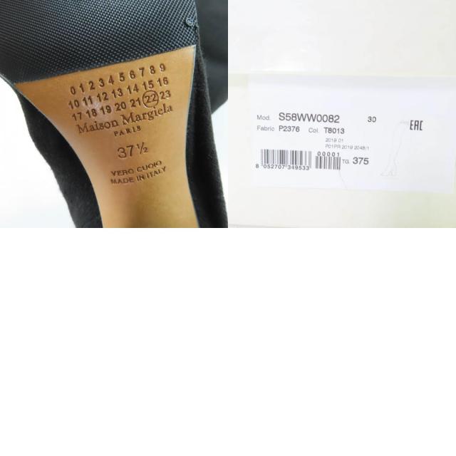 未当てはめる品☆Maison Margiela 22 メゾンマルジェラ22 S58WW0082 Tabi タビ ニーハイブーツ 黒いこと 37.5 イタリア製 箱・保護すること袋付き添い人