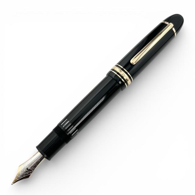 良品▲MONTBLANC モンブラン マイスターシュテュック 149 ペン先14K Bニブ ホワイトスター 万年筆 ブラック ゴールド ドイツ製 メンズ