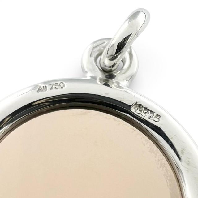 極美品▲HERMES エルメス AG925 AU750 セリエ コンビ ペンダントトップ ネックレストップ シルバー ゴールド 重量6.6g レディース_5