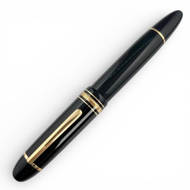 美品▲MONTBLANC モンブラン マイスターシュテュック 149 ペン先18K Mニブ ホワイトスター 万年筆 ブラック ゴールド ドイツ製 メンズ
