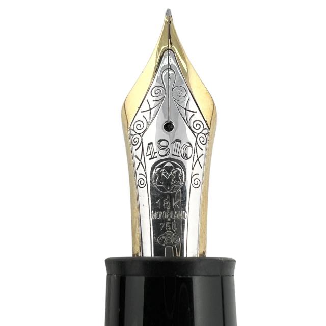 美品▲MONTBLANC モンブラン マイスターシュテュック 149 ペン先18K Mニブ ホワイトスター 万年筆 ブラック ゴールド ドイツ製 メンズ