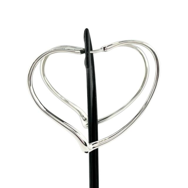 極美品▲TIFFANY&Co. ティファニー AG925 エルサ・ペレッティ オープンハート フープ ピアス 両耳用 シルバー レディース_2