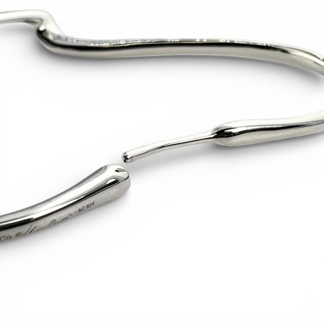 極美品▲TIFFANY&Co. ティファニー AG925 エルサ・ペレッティ オープンハート フープ ピアス 両耳用 シルバー レディース_4